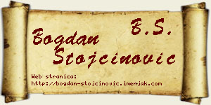 Bogdan Stojčinović vizit kartica